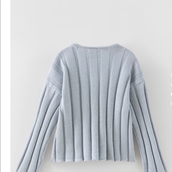 Zara ribbed sweater. Girls. Light blue - Picture 4 of 4
